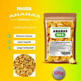 Piña liofilizada trozos grandes 125g, Fruta liofilizada sin aditivos 100% pura - Frutos secos naturales - Piña desecada, frutos secos de Foozia Productos deshidratados Naty Shop