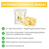Piña liofilizada 250g, trozos grandes, fruta liofilizada en rodajas, sin azúcar, piña afrutada en trozos, piña deshidratada Productos deshidratados Naty Shop
