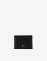 Armani Exchange Accesorio de viaje de hombre en piel lisa con logo - Funda para tarjetero, Cartera negra para hombre Naty Shop