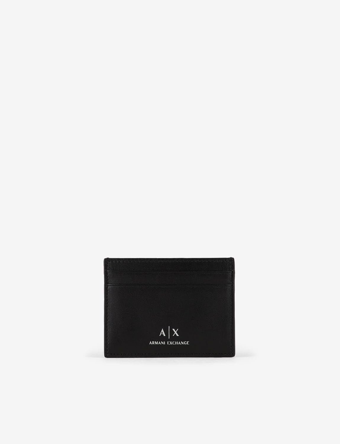 Armani Exchange Accesorio de viaje de hombre en piel lisa con logo - Funda para tarjetero, Cartera negra para hombre Naty Shop