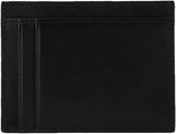 Armani Exchange Cartera para hombre con logo de hombre en piel lisa, accesorio de viaje, tarjetero, color negro