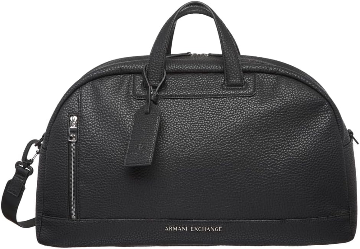Armani Exchange Bolso de lona Pebble Armani para hombre, color negro, equipaje y artículos de viaje Naty Shop Título predeterminado