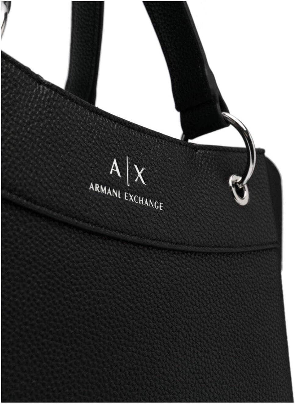 Armani Exchange Essential Mujer, Wave, Logo Estampado Plateado Shopping L Mujer Bolsos Naty Shop