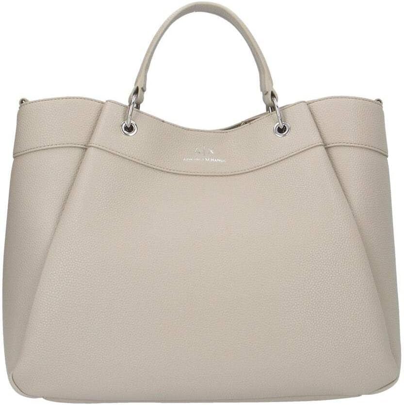Armani Exchange Essential Mujer, Onda, Logo Estampado Plateado Shopping L Bolsos Mujer Naty Shop Pisco