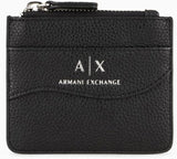 Armani Exchange Small - Cinturón de crédito a presión para mujer, accesorio de viaje, tarjetero tipo sobre, cartera negra, Naty Shop para mujer, color negro, talla única