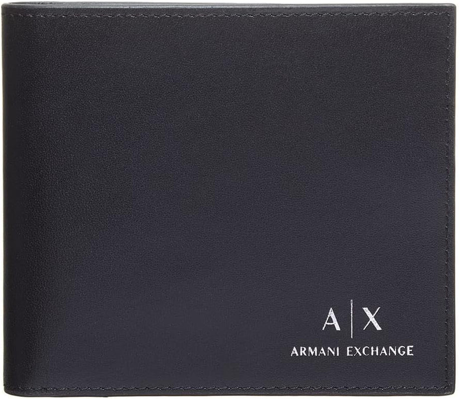Armani Exchange Hombre Essentials de piel lisa, set de regalo de 2 pezzi, cartera y llavero, Portofel Barbati Naty Shop Título predeterminado