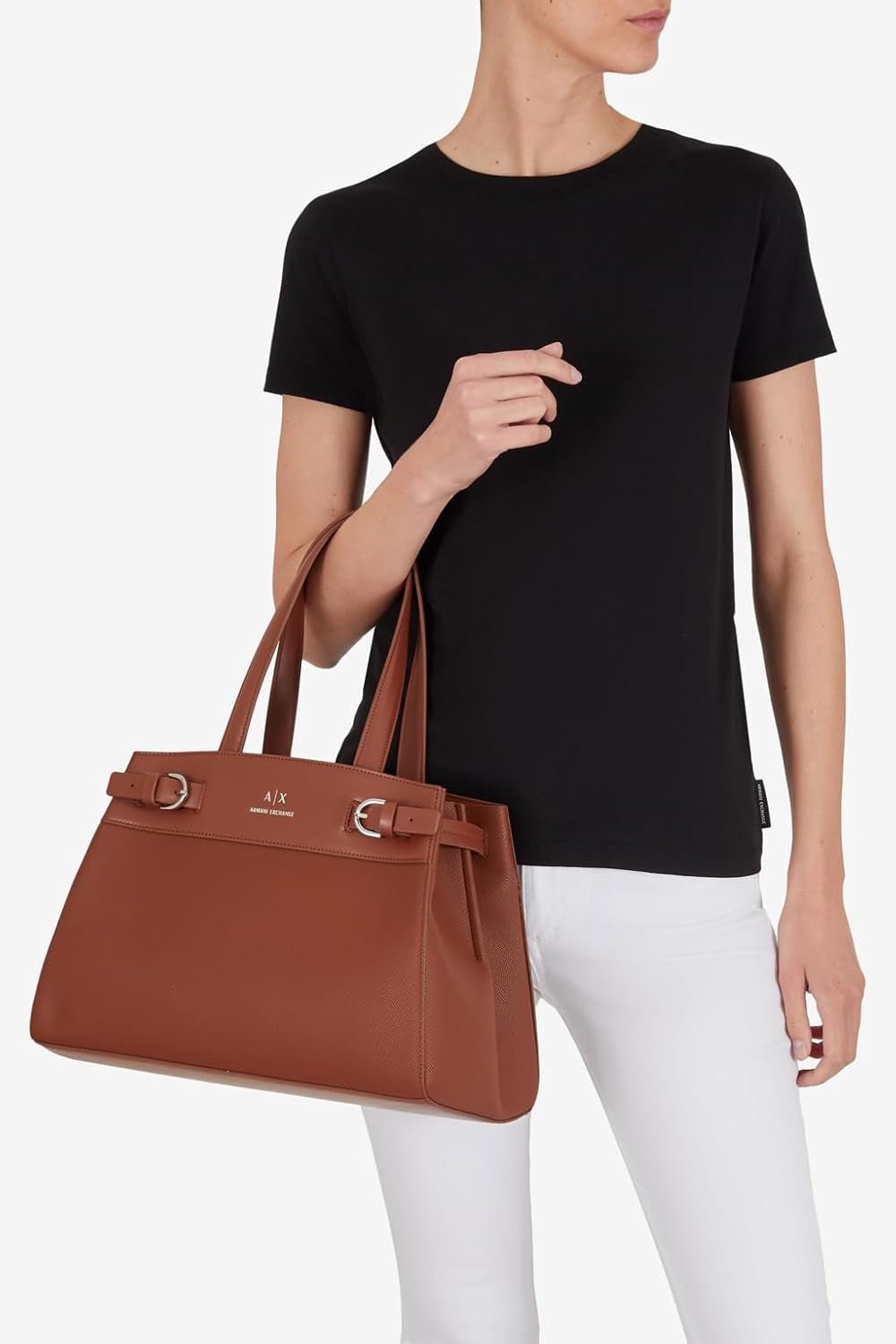 Armani Exchange Bolso Tote Essential Milano 91 Double Bucke L Naty Mujer