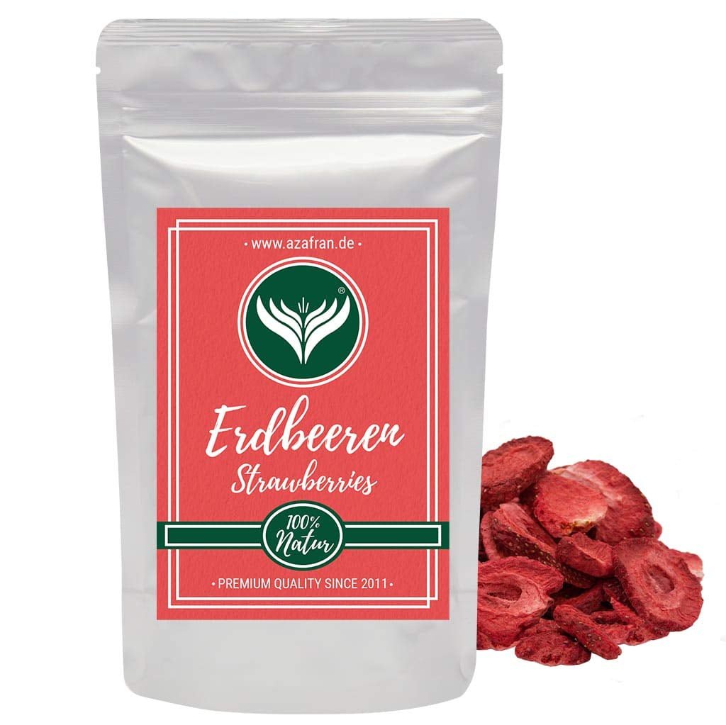 Azafran fresa liofilizada en rodajas, fresas secas naturales en rodajas 250g Productos deshidratados Naty Shop Título predeterminado