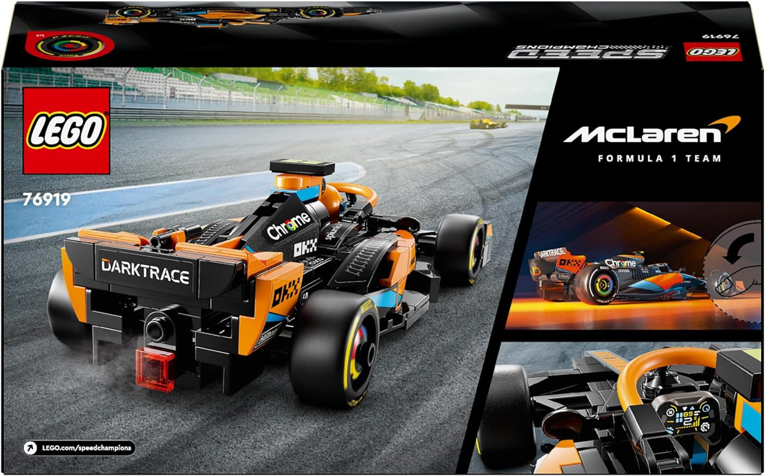 LEGO Speed Champions Coche de carreras de Fórmula 1 Mclaren 2023, juguete para niños y niñas mayores de 9 años a quienes les gusta jugar de forma independiente, modelo de vehículo para construir, decoración de la habitación infantil 76919 Juegos de construcción Besuche den LEGO-Store
