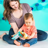 Bright Starts, Teethe & Read, Sonajero Libro de Tela Juguete para Agarrar y Tela Libro de Imágenes de Animales, Libro de Sonajero, Anillo para la Dentición, Gomas Calmantes, Juguete para Bebés y Niños Pequeños 3 Meses Juguetes para Bebés Naty Shop