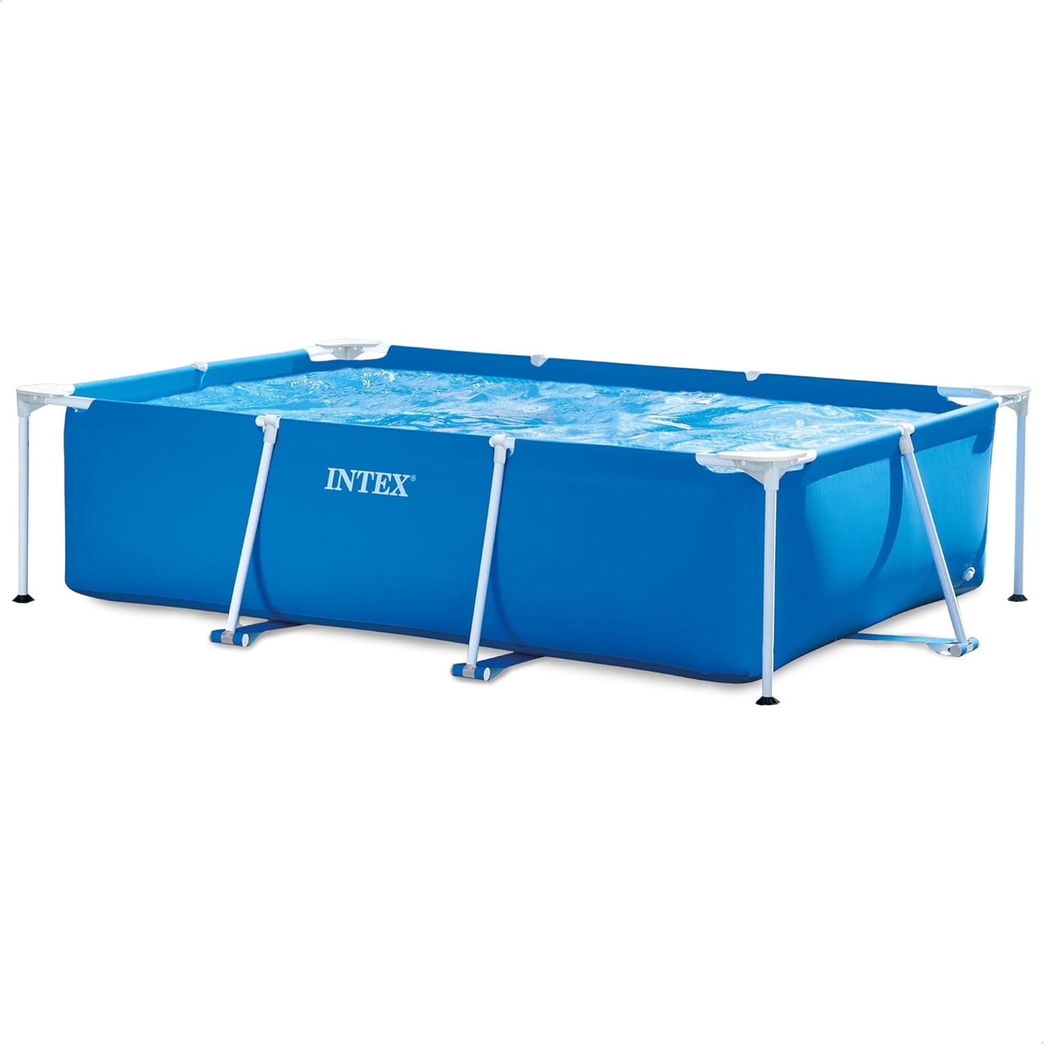 Intex 28271NP - Piscina elevada rectangular con estructura, 2282 L, acero y PVC, azul, 260x160x65 cm