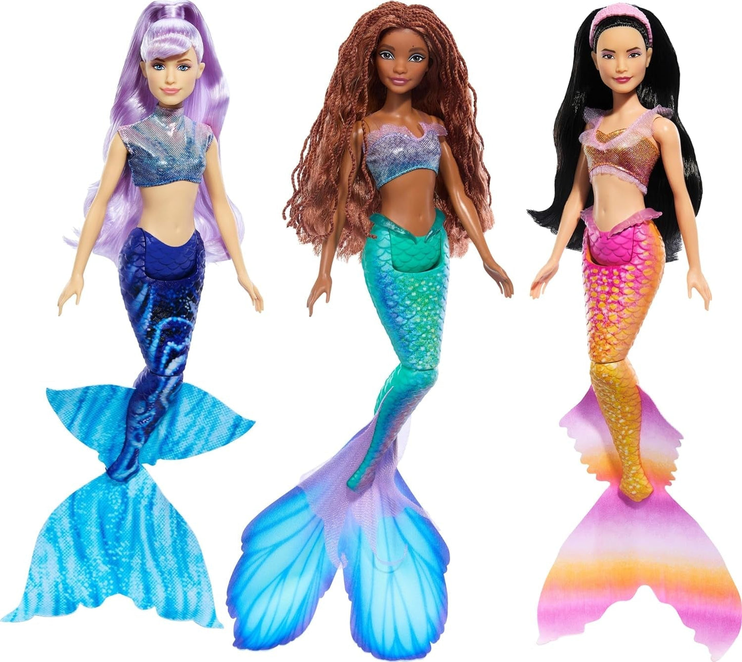 Mattel DISNEY Arielle La Sirena - Set con Mala, Karina y Arielle, outfits y peinados únicos, para jugar imaginativamente y coleccionar, para niños a partir de 3 años, HND29 Naty Shop Muñecas Mala, Karina y Arielle