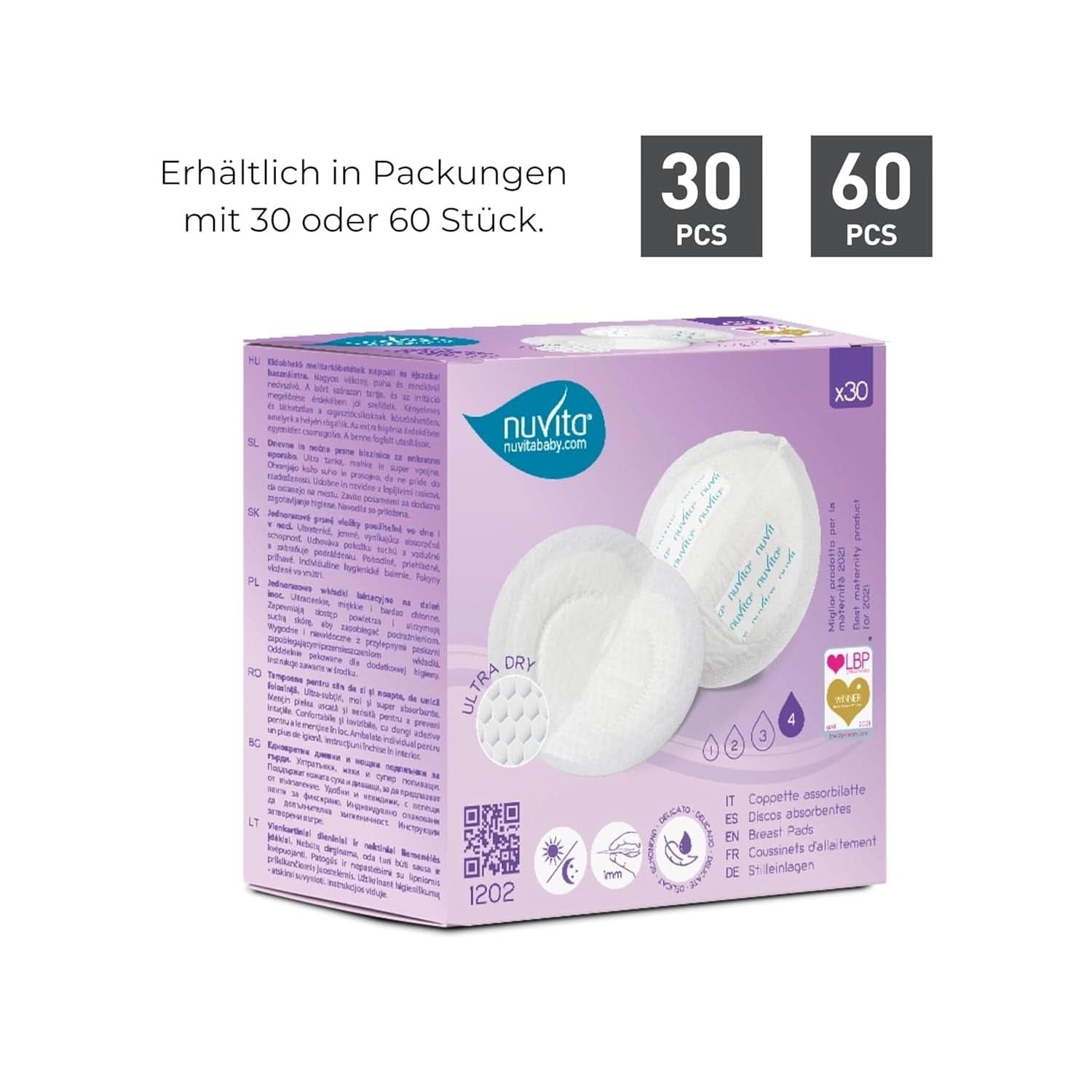 Nuvita 1202 - Absorbentes para lactancia diurna y nocturna Accesorios Alimentación y Lactancia Tienda Bebe Naty