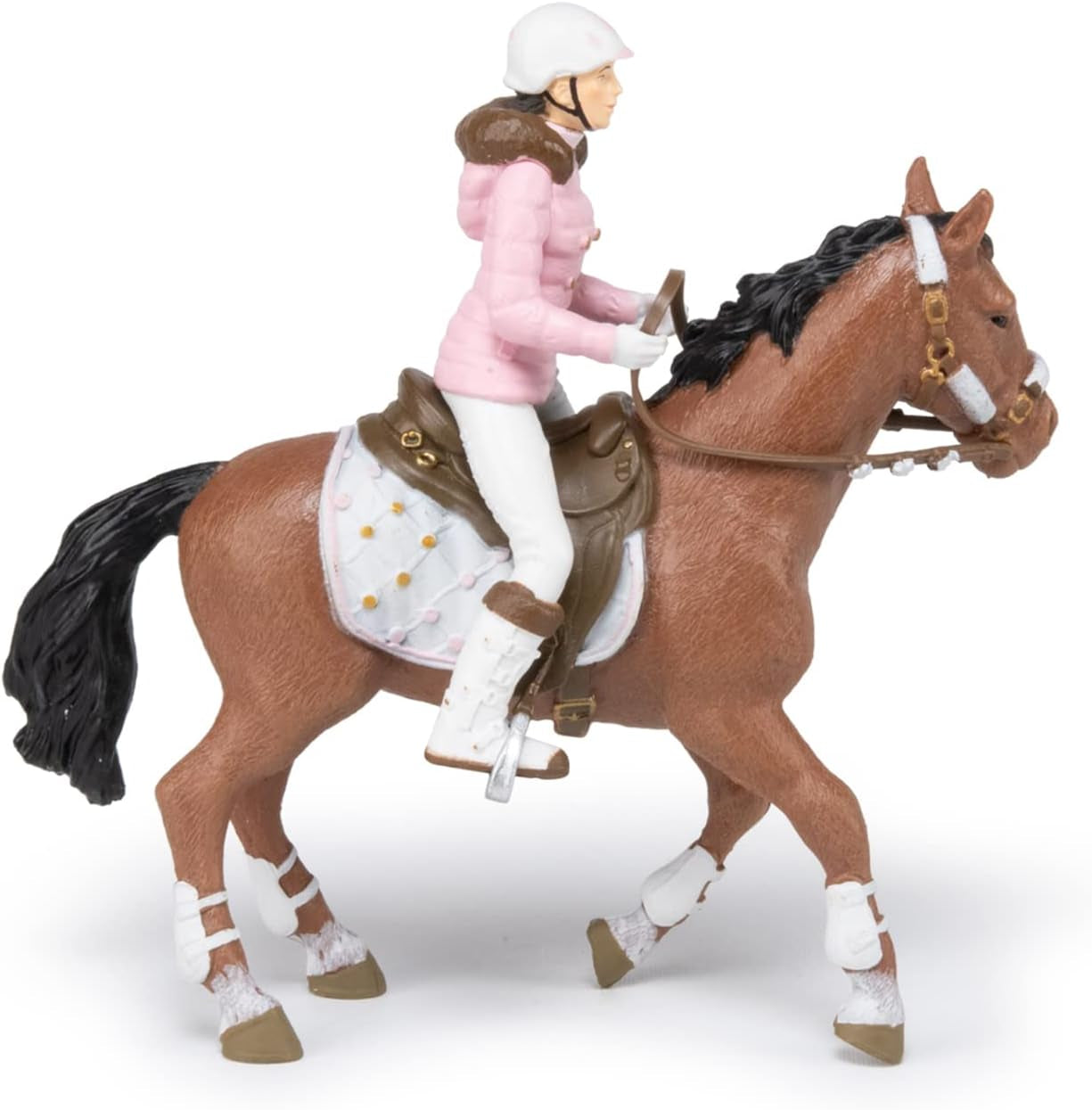PAPO - Figura Caballo - Rider Fashion Winter, pasión por la equitación, juguete para niños a partir de 3 años. Figuras de acción de Naty Shop.
