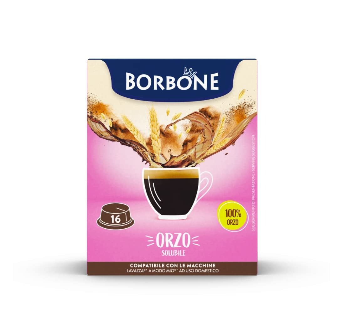 Caffè Borbone Malzkaffee - 96 Kapseln (6 Packungen mit 16 Stück) - Compatible con Lavazza A Modo Mio Haushalts-Espressomaschinen