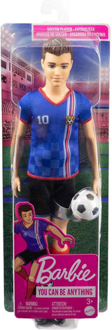 Barbie Serie Puedes Ser Cualquier Cosa Muñeco Ken Futbolista Pelo Castaño Muñeco Ken Camiseta Azul Fútbol 1X Muñeco Ken Futbolista Regalo Niños 3 Años Juguetes Hcn15 Naty Shop Muñecas