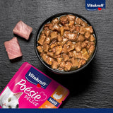 Vitakraft Poésie Délice, comida húmeda para gatos, comida para gatos en salsa, con pavo, paquete a granel, sin azúcares ni cereales añadidos (23 x 85 g)