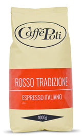 Café Poli Rosso | Café expreso tradicional | Tazas de espresso italianas | Ideal para cafeteras automáticas, siebträger y espressomashinen | 1x1kg