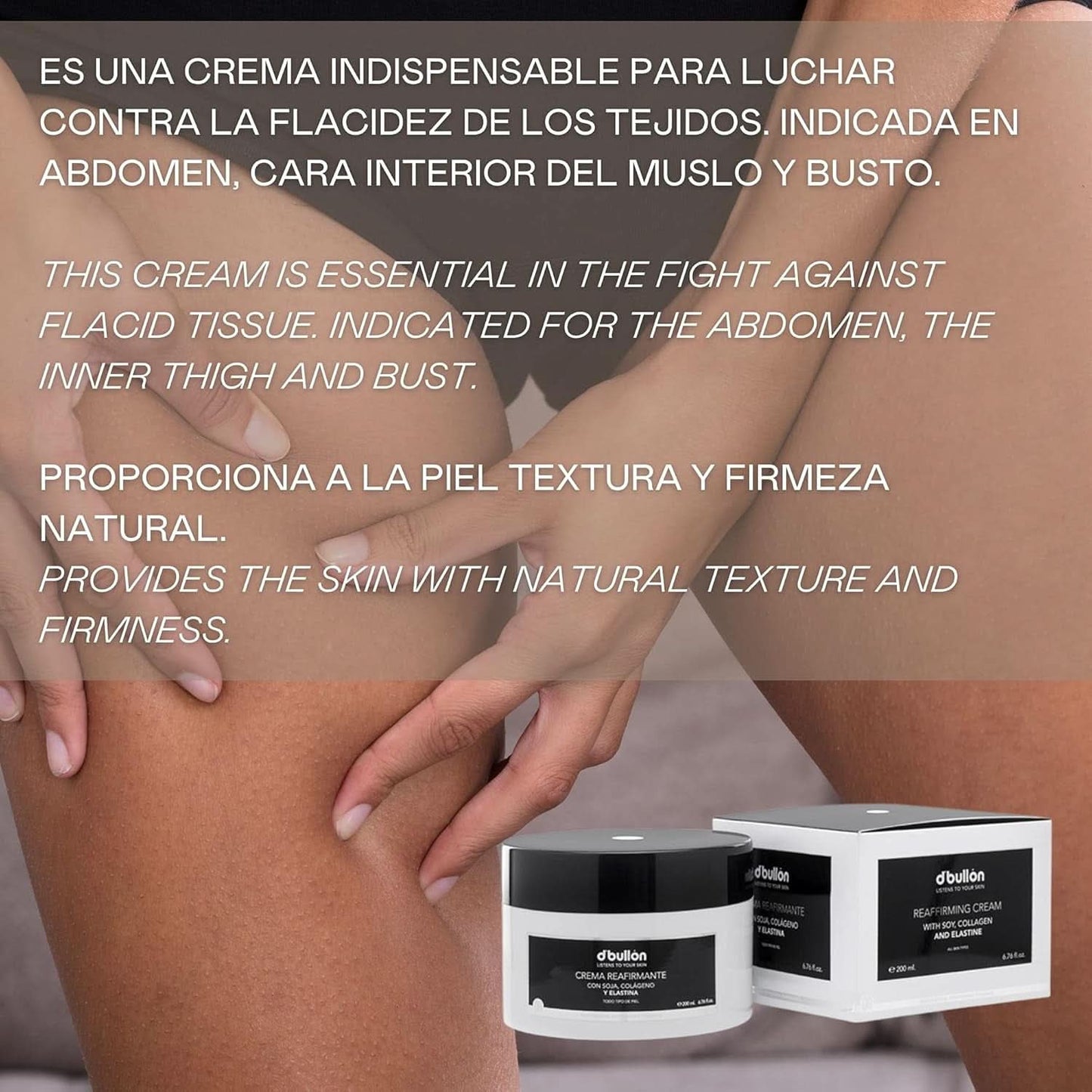 D'Bolón Crema corporal reafirmante con soja, colágeno y elastina, 500 ml Cosmética y Belleza Naty Shop