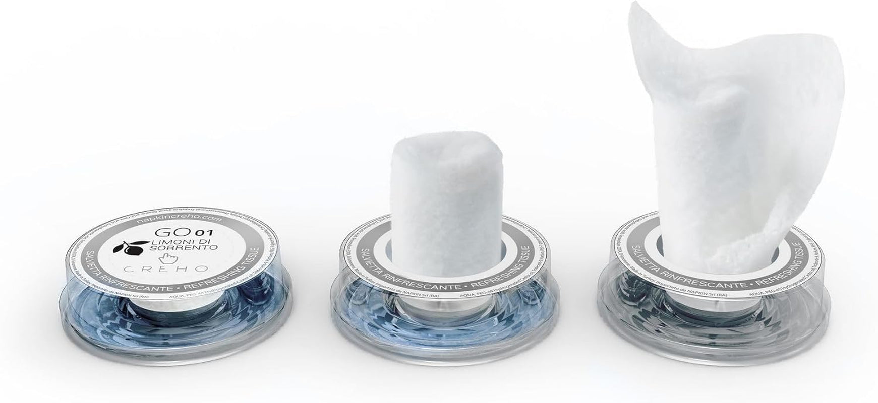 Go NPKGO00612 Toallitas limpiadoras en cápsulas con té verde, viscosa, blanco, paquete de 12