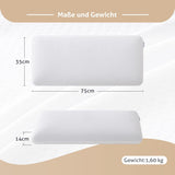 EGO HOME Almohada Viscoelástica Suave Almohada Ergonómica para Dormir Boca Arriba Almohada De Soporte Para El Cuello Con Funda Transpirable Y Lavable, Certificado Oeko-Tex, Almohada Para El Cuello 75X35Cm Perne Standard Naty Shop