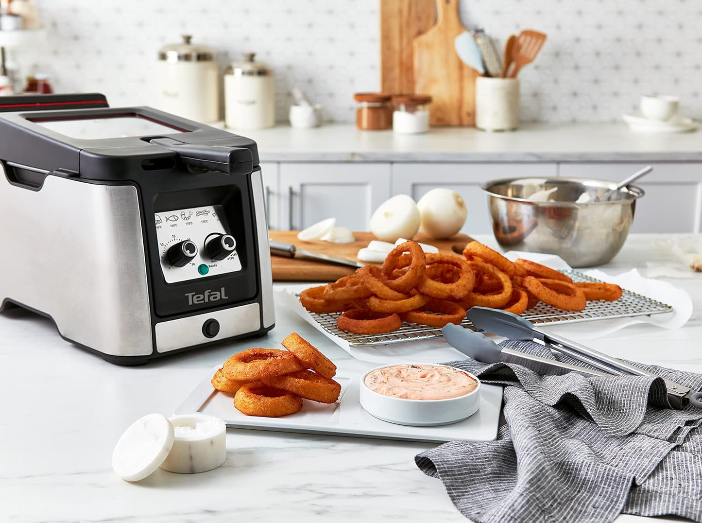 Freidora Tefal FR600D Clear Duo, fritura con menos humo y olores, 1,2 kg de capacidad, termostato, temporizador, gran ventana de visualización sin vaho Electrodomésticos Naty Shop