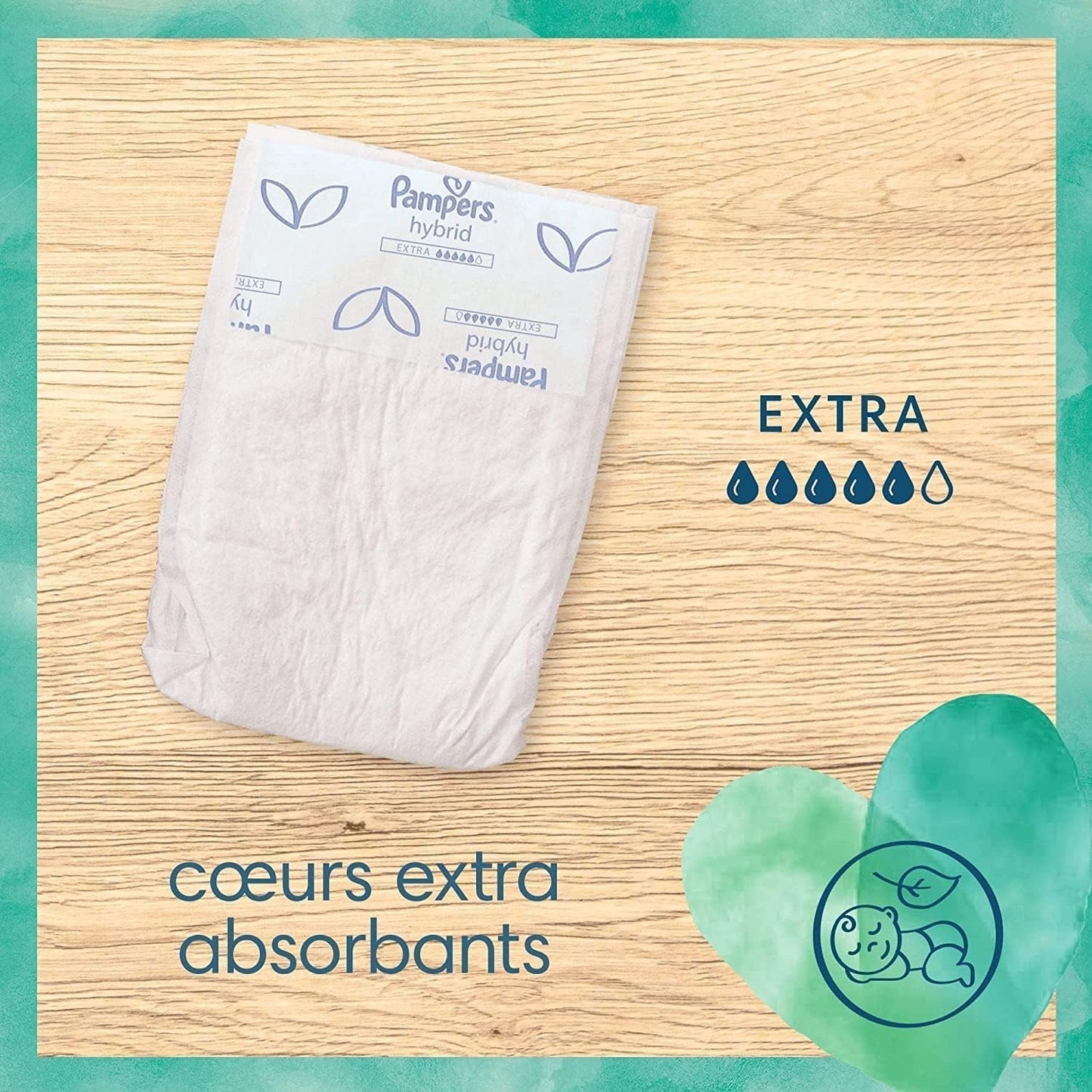 Harmony Hybrid 200 Núcleos Protectores Desechables Extra Absorbencia para Pañales Híbridos Lavables Protegen la Piel Sensible del Bebé