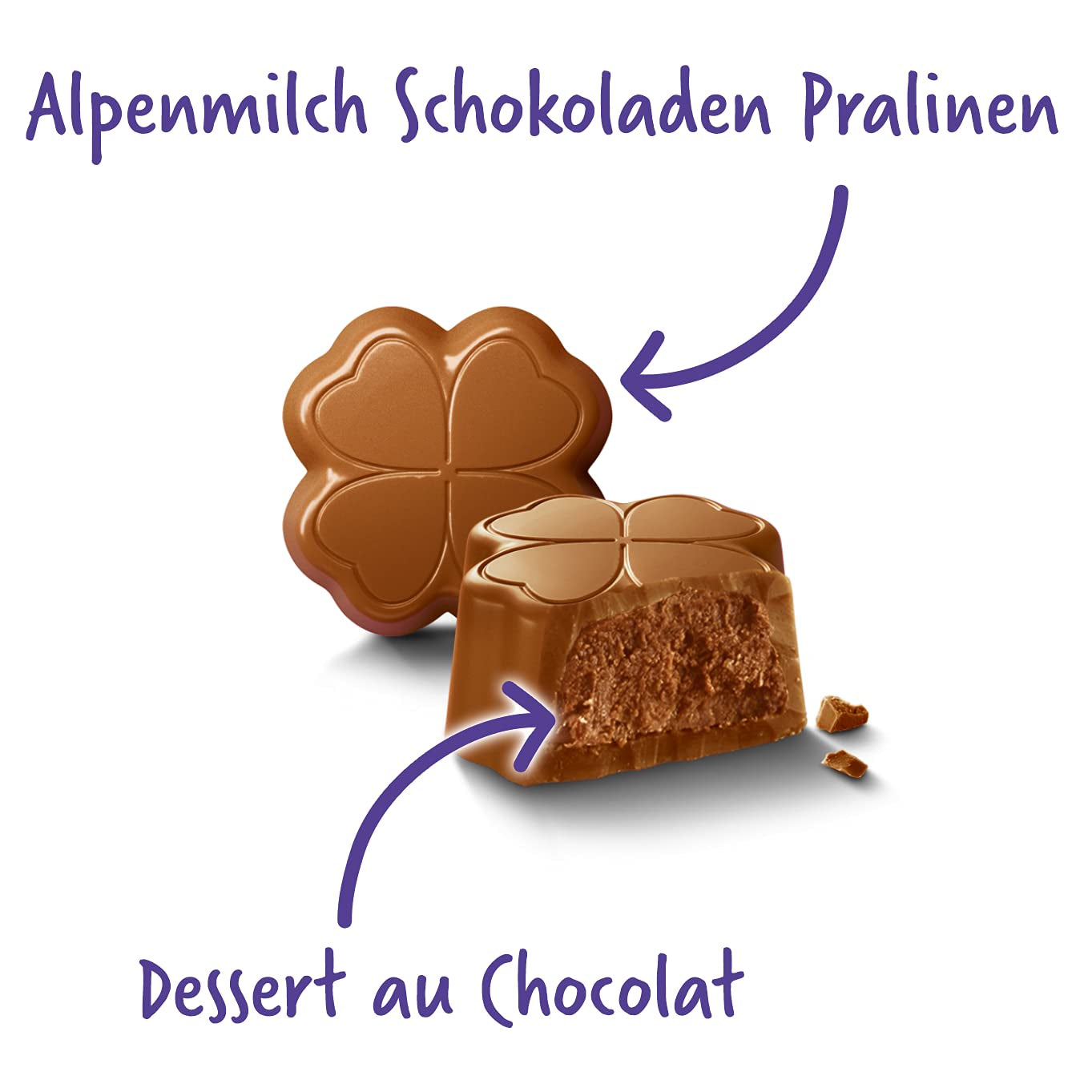 Milka All the Best Pralines 10 x 110 g, finos pralinés de chocolate con leche alpino con relleno de crema de cacao (paquete de 2)