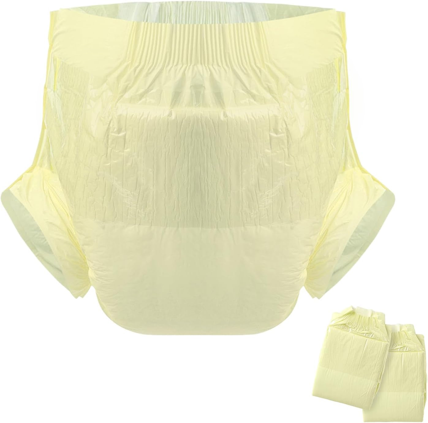 CutiePlusU Pañales para adultos, superficie seca, máxima absorbencia durante la noche, pañal desechable para incontinencia - azul, rosa, blanco, paquete de 3 (mediano 71-96 cm)