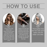 Color de cabello Plata Gris Plata Color de cabello natural Crema Color de cabello temporal Crema Color de cabello gris Crema Tinte para el cabello plateado semipermanente para todo tipo de cabello 2 piezas Naty Shop Tinte para el cabello