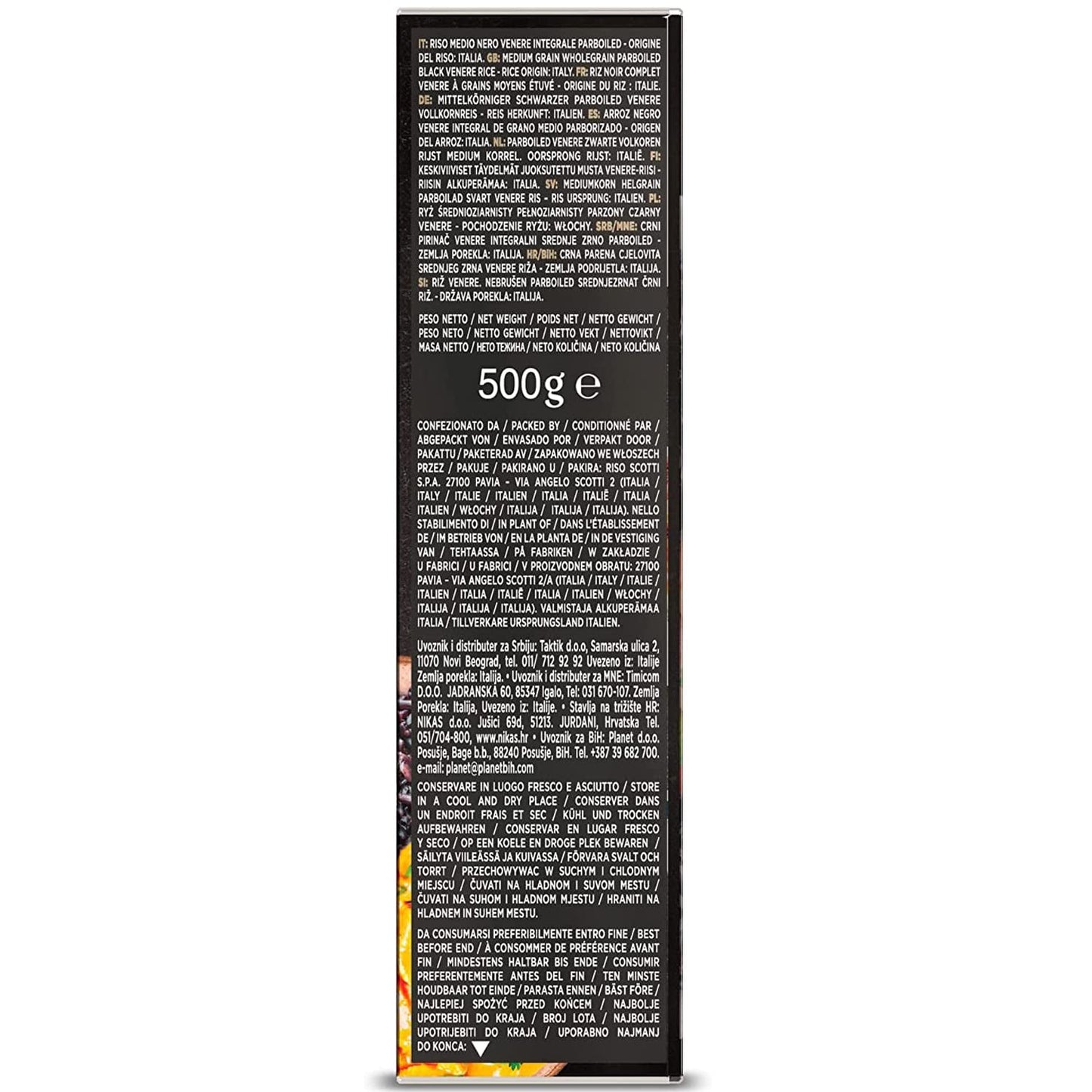 Scotti Arroz Integral Negro Riso Nero Venere 500 g