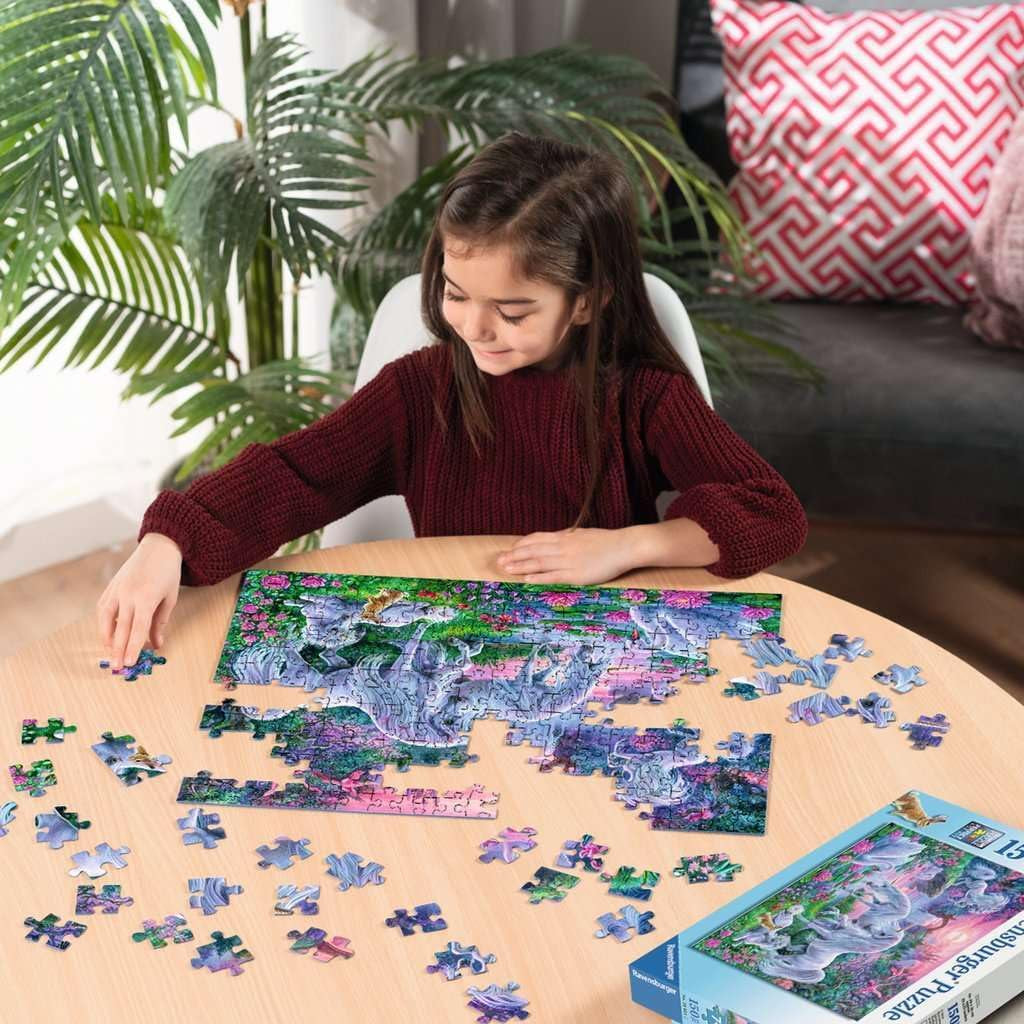 Puzzle Ravensburger para niños - 10021 Einhörörner Im Abendrot - Puzzle de fantasía para niños mayores de 7 años, con 150 piezas en formato XXL Puzzle Naty Shop