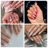 GZMAYUEN Nail Art Perlen Micro Caviar para uñas, 0,3-3 mm Goldene Silber Mini Caviar Strasssteine, Weiß Beige Mini Nägel Perlen Mikroperlen Dekor para uñas