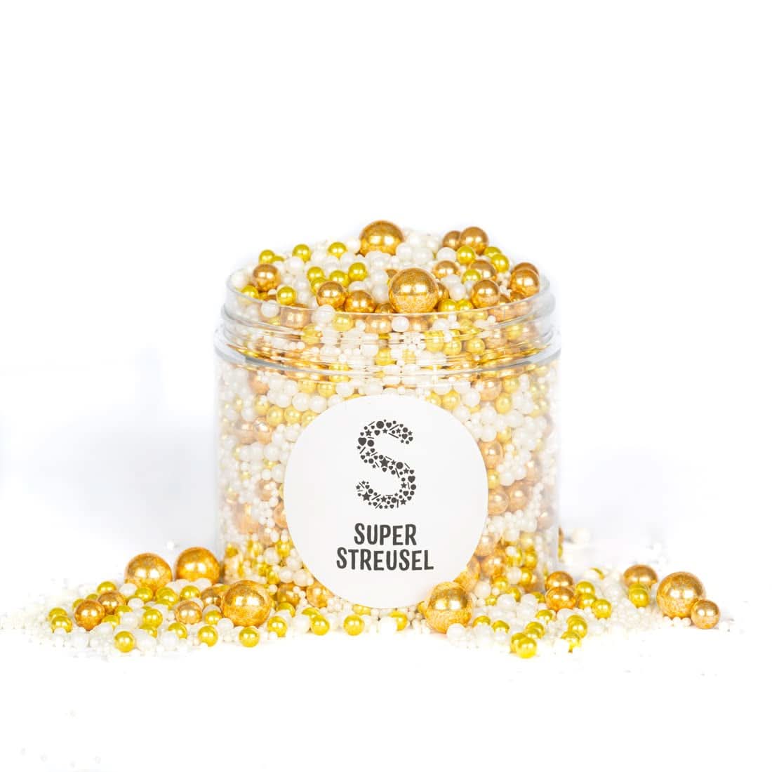 Super Streusel Gold Glimmer, Sprinkles con temática navideña, 180 gramos Sprinkles Naty Shop