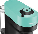Cafetera espresso con cápsulas Nespresso Krups Vertuo Pop, capacidad: 560 ml, reconocimiento automático de cápsulas, sistema one-touch, 4 tamaños de taza, tiempo de calentamiento reducido, sostenible, Aqua Mint, XN9204