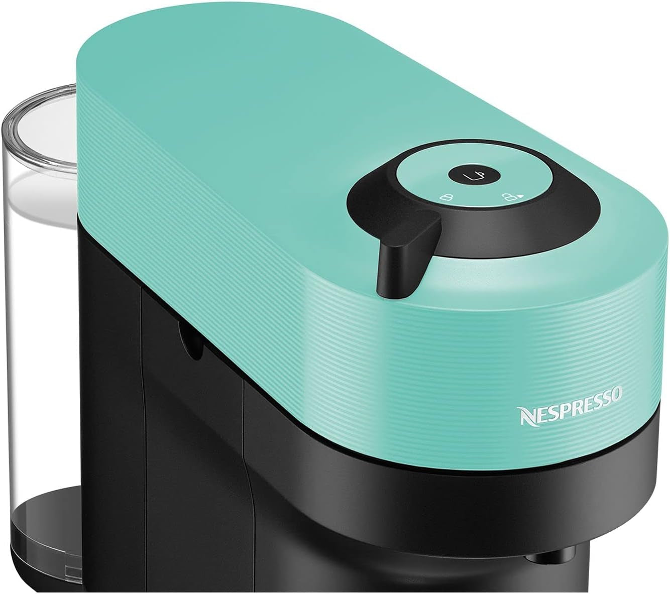 Cafetera espresso con cápsulas Nespresso Krups Vertuo Pop, capacidad: 560 ml, reconocimiento automático de cápsulas, sistema one-touch, 4 tamaños de taza, tiempo de calentamiento reducido, sostenible, Aqua Mint, XN9204