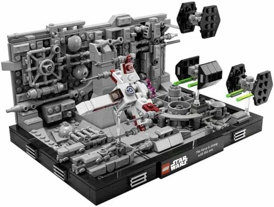 LEGO 75329 Star Wars Death Star Trench Run Diorama Set, Kit de modelo para adultos del Ala-X de Luke Skywalker, Mercancía para fanáticos de A New Hope, Decoración de habitaciones, Juegos de construcción de regalo Besuche den LEGO-Store