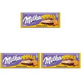 Chocolate y Galletas Milka Mmax – Chocolate con leche alpino con relleno de crema de leche y trozos de galleta crujientes – 300g