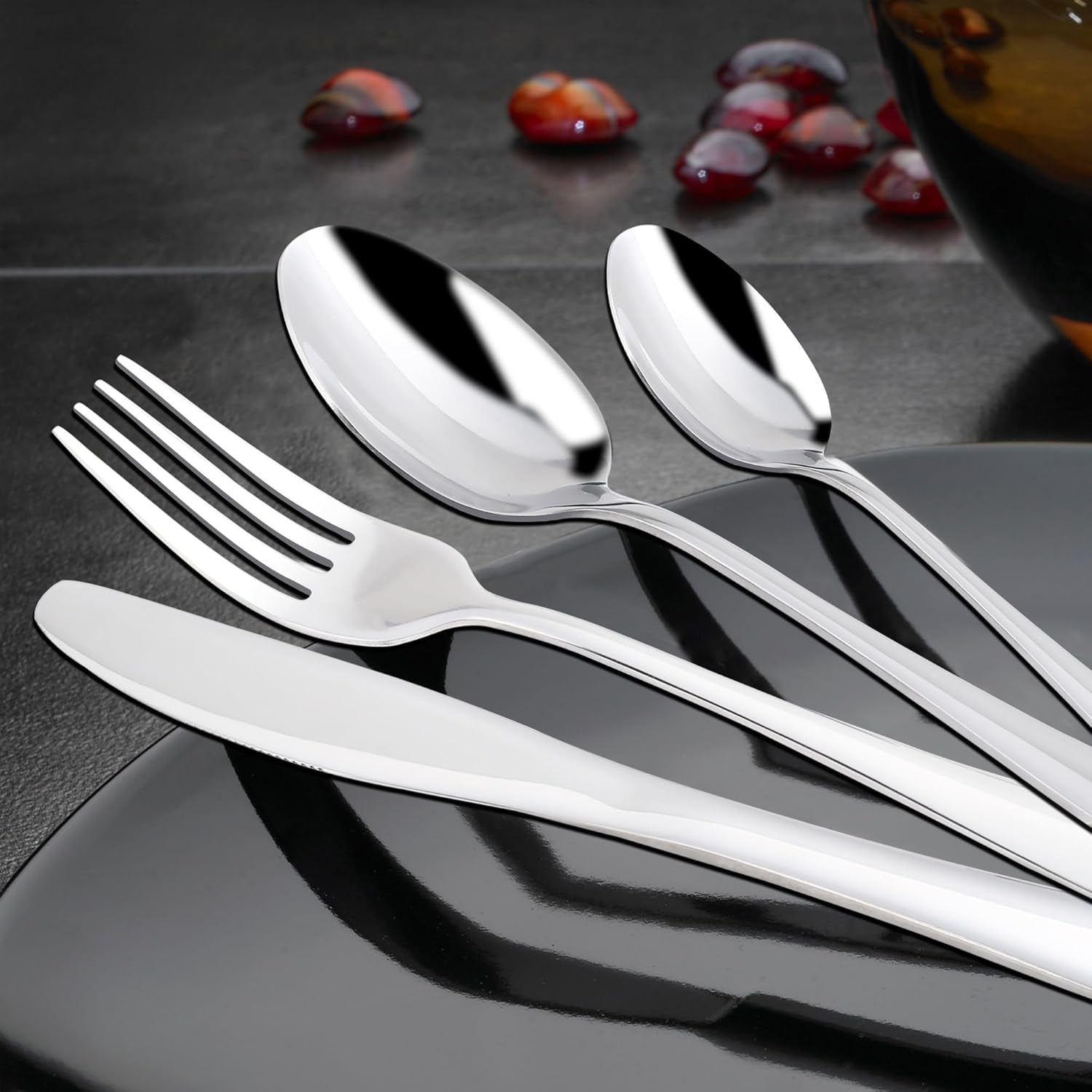Juego de cubiertos Kitchenboss para 6 personas: Juego de cubiertos de 20 o 30 piezas Cocina Naty Shop