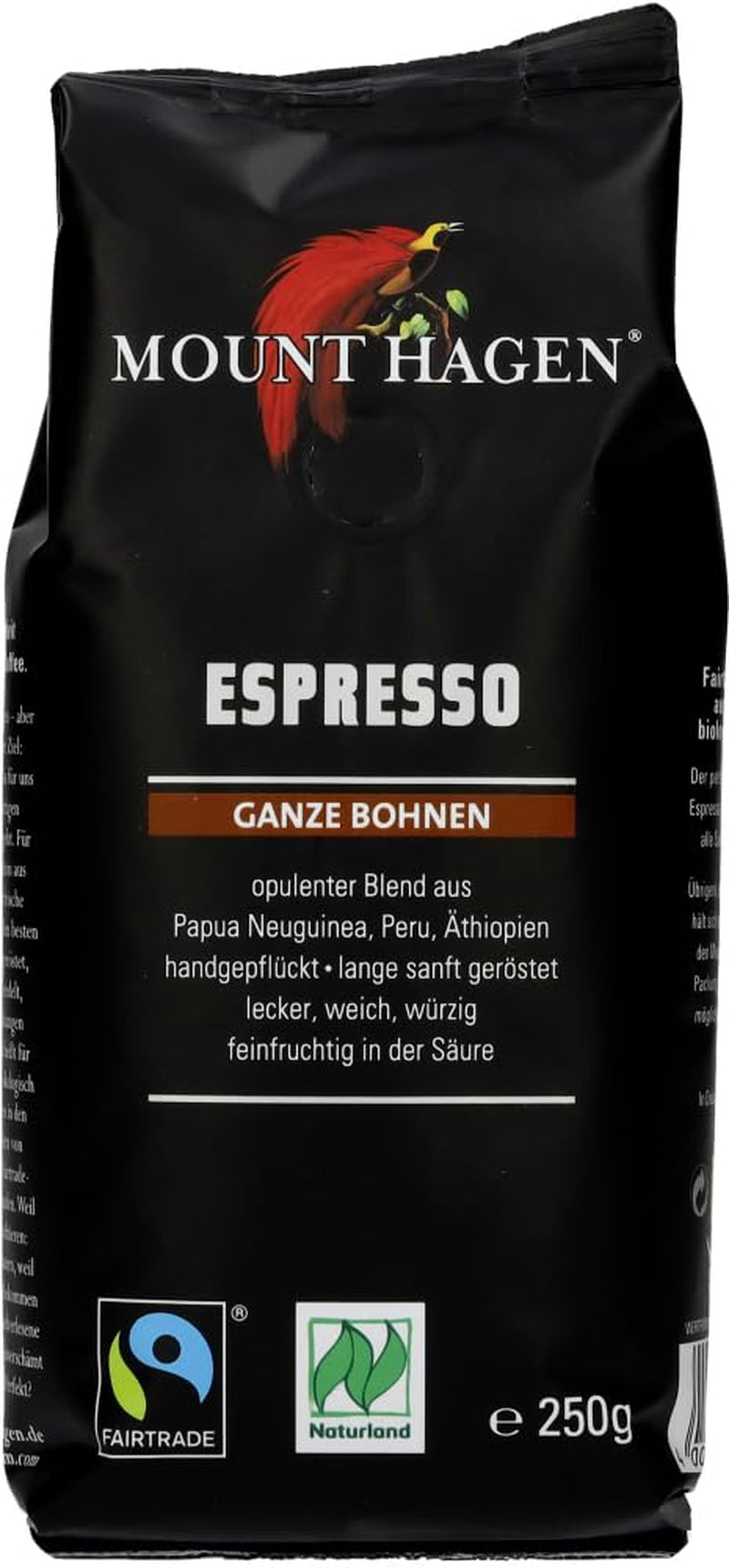 Espresso orgánico en grano entero, paquete blando (2 x 250 g)