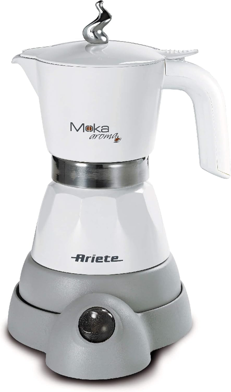 Ariete 1358 Moka Aroma, Cafetera espresso eléctrica, 480 W, 2/4 tazas de espresso, Negro