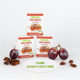FRECHE FREUNDE Pasas orgánicas, Trockenfrüchte ohne Zucker, ohne Zusatzstoffe, ungeschwefelt, in kleinen Snackboxen, Sultaninen für Kinder, paquete de 20, 20 x (3x14g)