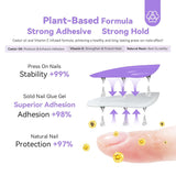 SAVILAND Fester Nagelkleber Gel: 30-Tage Lang Anhaltender Stronger Nagelkleber Für Press on Nails Falsche Nagelspitzen 15Ml U V Nagelkleber 3D Gel-Nagelkunst-Kleber Für Verwendung Im Salon Zu Hause