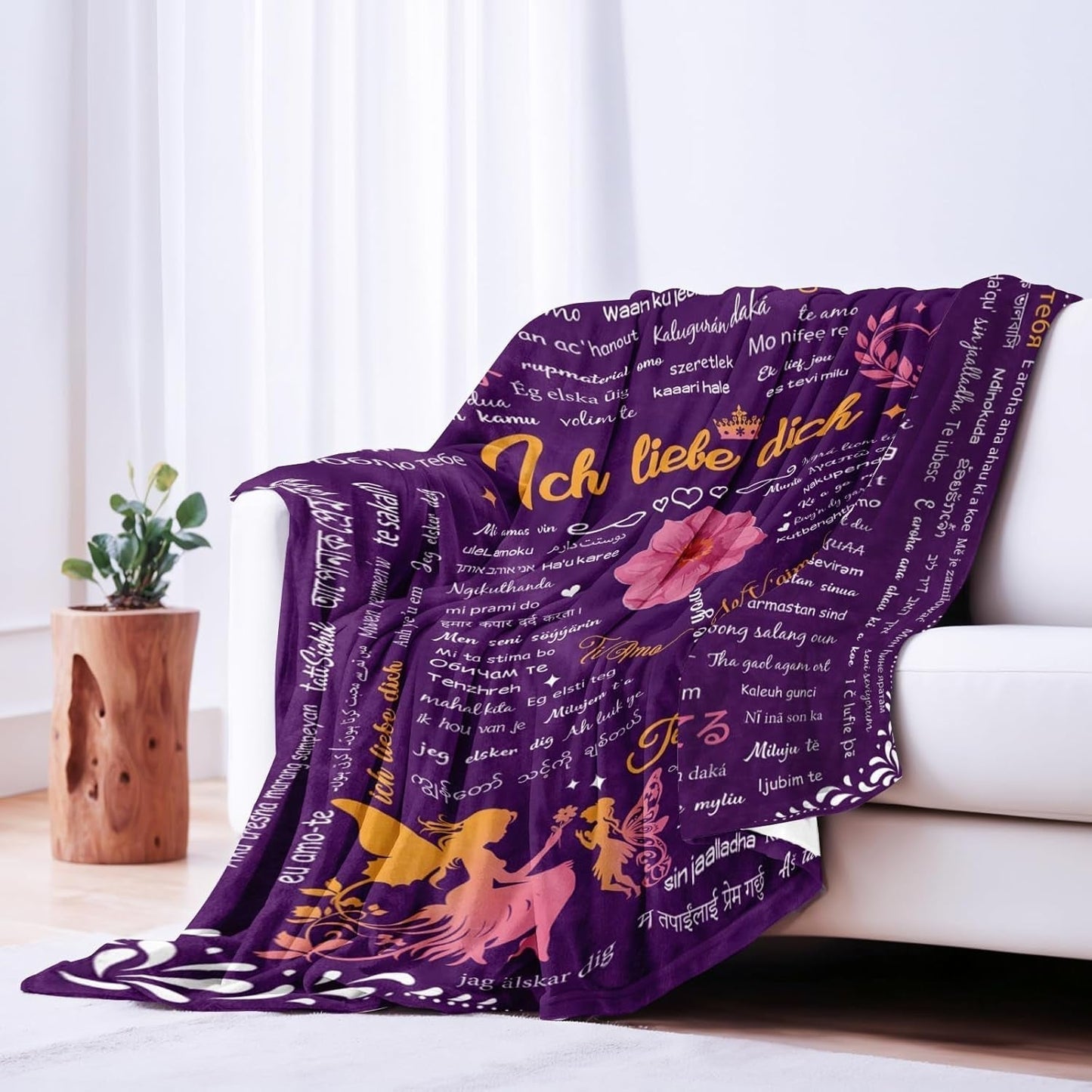 Regalos para mamá, regalo de aniversario para parejas, mujeres hermosas, esposos, hermanas y madres, seguridad ideal para el día de la madre, día de San Valentín y Navidad Camas y mantas de 50 X 60 pulgadas Yasrlvun