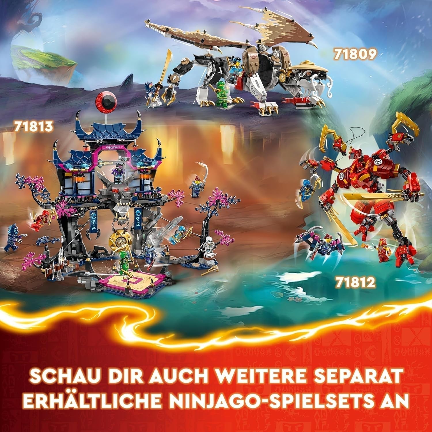 LEGO NINJAGO Dragón Templo de Piedra Dragón de Juguete con 6 Figuras Ninja, Set Grande para Construir, Jugar y Exhibir, Regalo de Cumpleaños para Niños y Niñas Mayores de 13 Años 71819 Juegos de Construcción Besuche den LEGO-Store
