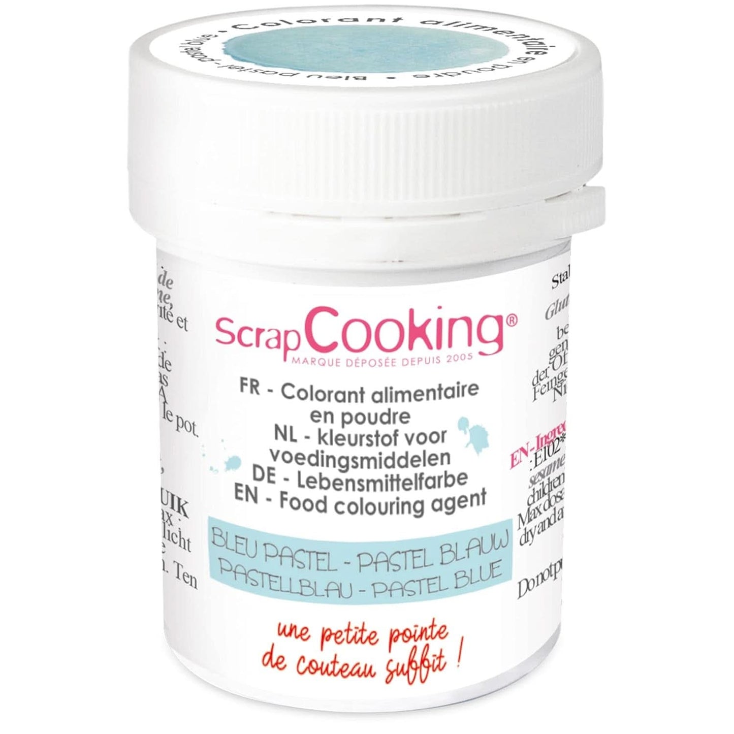 Scrapcooking, colorante alimentario en polvo, azul pastel, 5 gramos Naty Shop