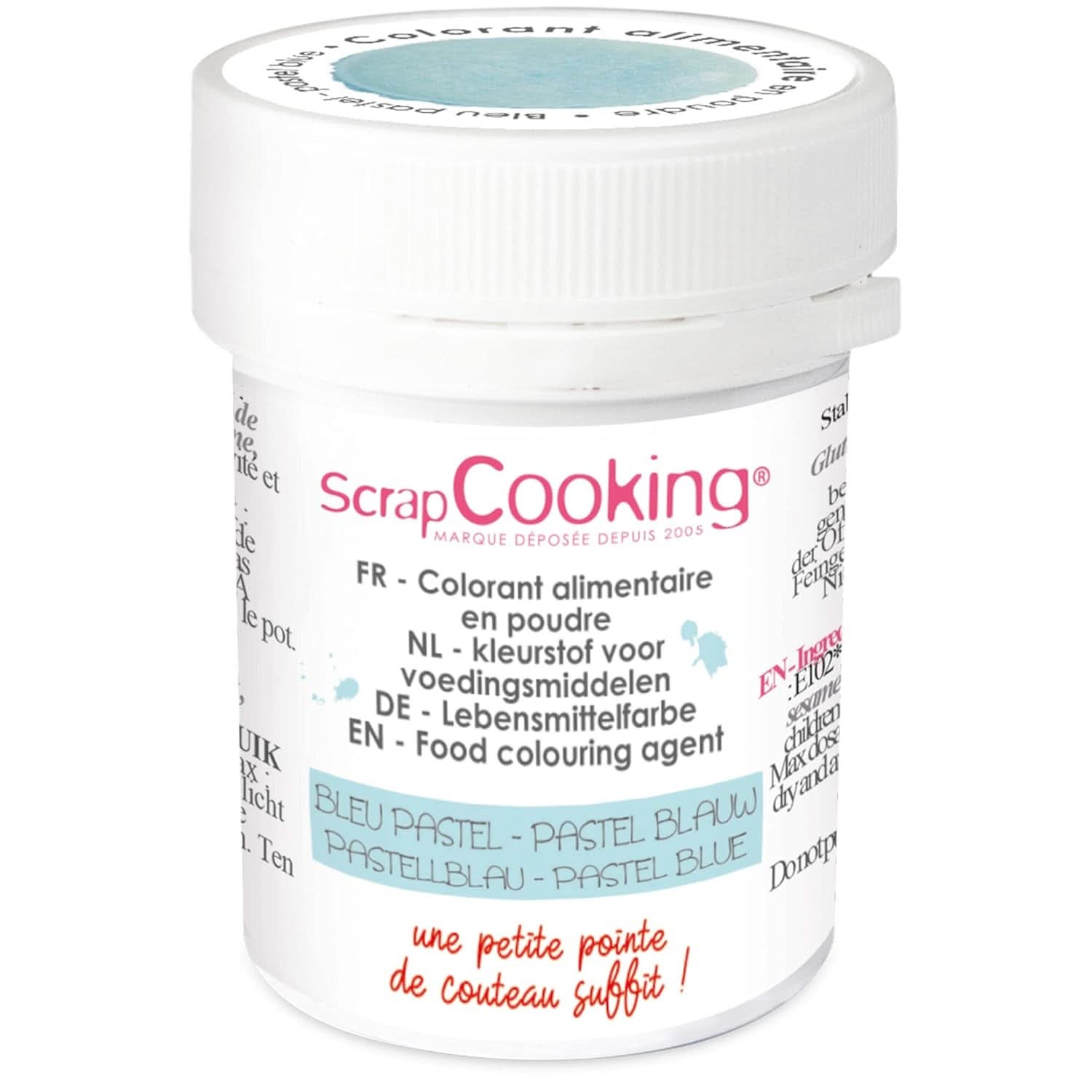 Scrapcooking, colorante alimentario en polvo, azul pastel, 5 gramos Naty Shop