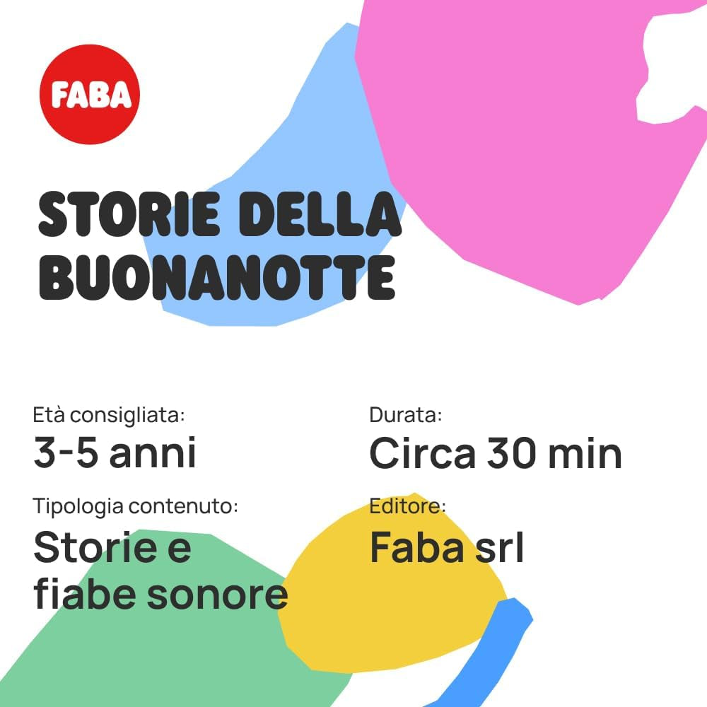 Figura sonora - Cuentos para dormir - Cuentos sonoros y cuentos de hadas - Juguete con contenido educativo, niños y niñas de 3 a 5 años, versión italiana Bebe Toys Naty Shop