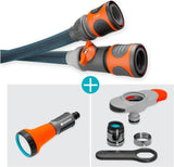 Manguera textil Gardena Liano Xtreme 1/2", juego 10 metros + adaptador interior