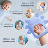 Akolik Mordedor para bebé de 0, 3, 6 y 9 meses, juguete y ayuda para morder, mordedor para bebé sin BPA, manoplas para la dentición, regalos seguros para alimentos para recién nacidos